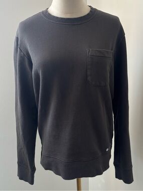 Outerknown Men's Crewneck Pocket Sweater - Charcoal Black